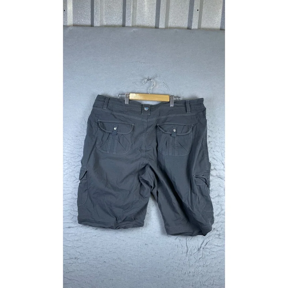 KUHL Cargo Shorts Mens 18W Gray Excellent Outdoor Hiking Multi-Pocket